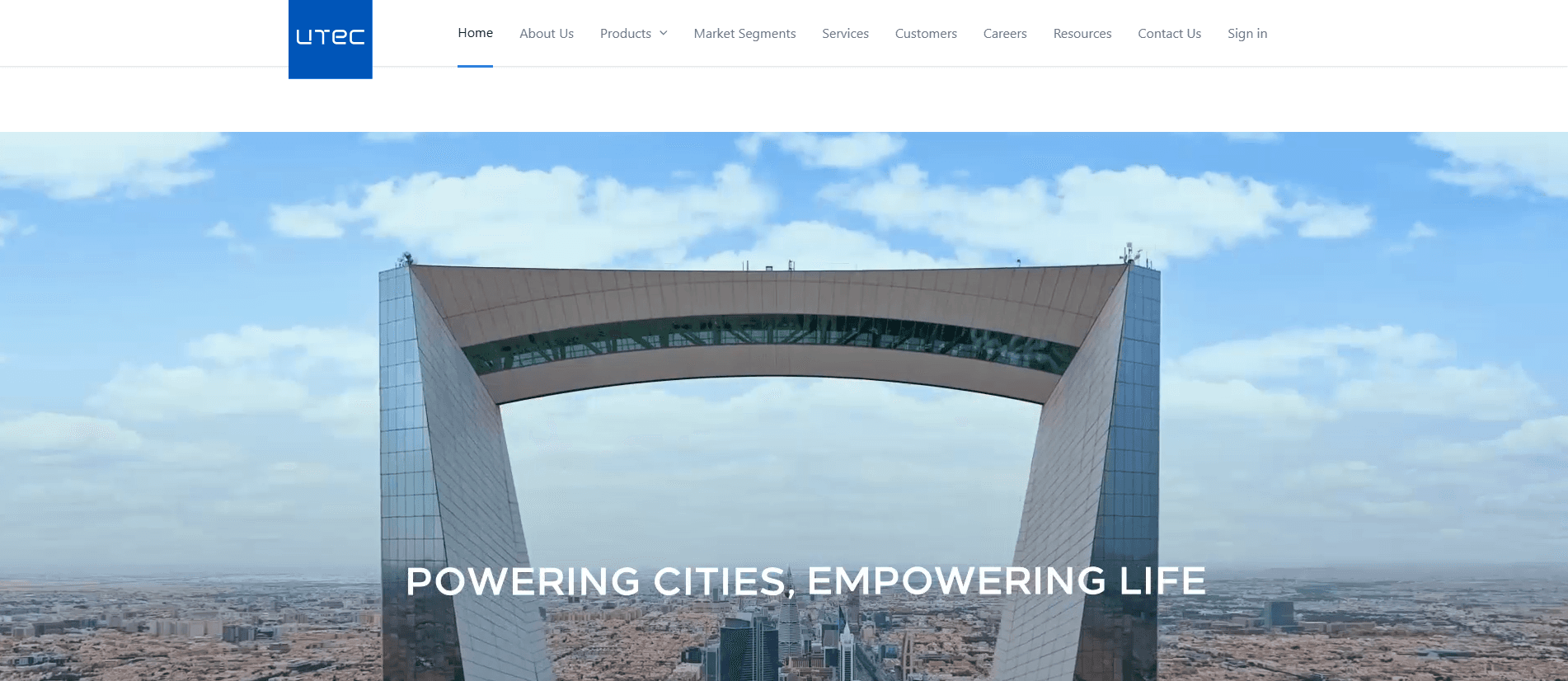 موقع الشركة المتحدة للمحولات الكهربائية (UTEC)